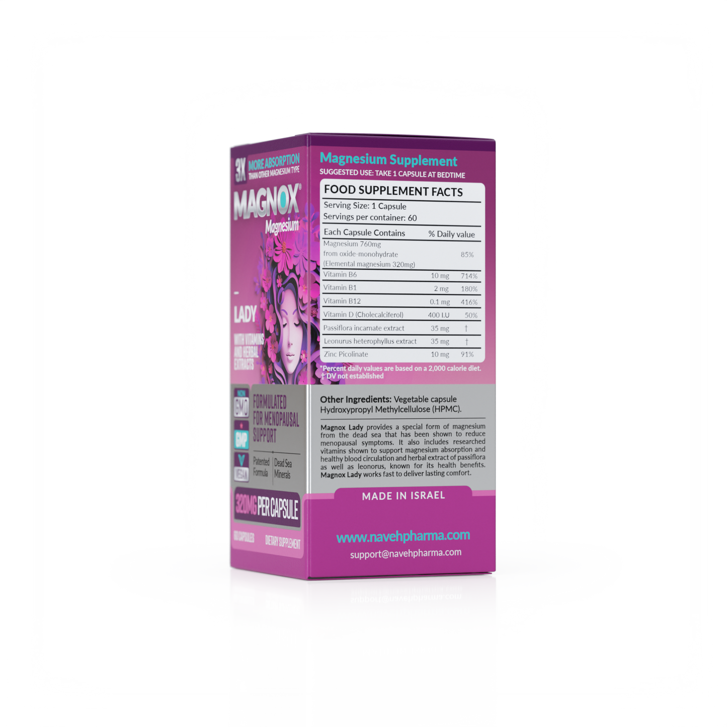 Magnox Lady new - 60 Magnesium Capsules (Copy)