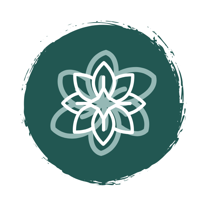 Saffron supplement icon – stylized white saffron flower on dark green circular background, linking to U Better Sffrox natural mood and wellness collection