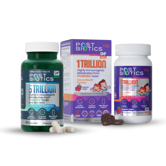 Postbiotic Essentials – Adult & Kids Combo